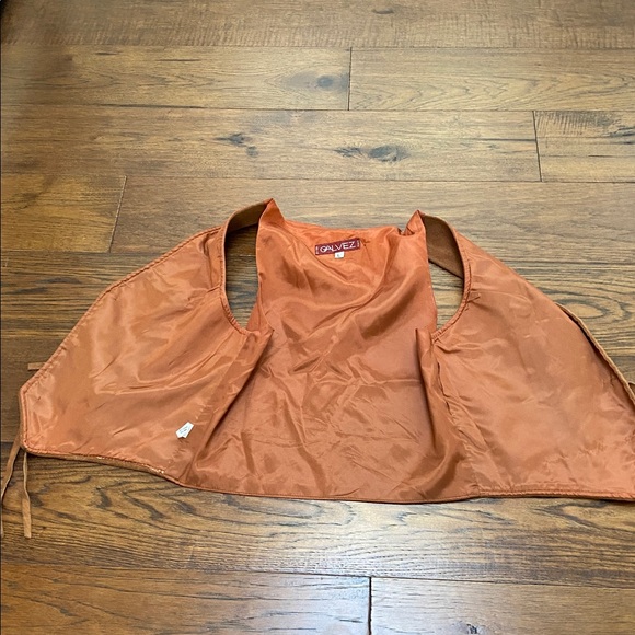 Vintage western leather fringe vest, brown suede, size S - Picture 7 of 14